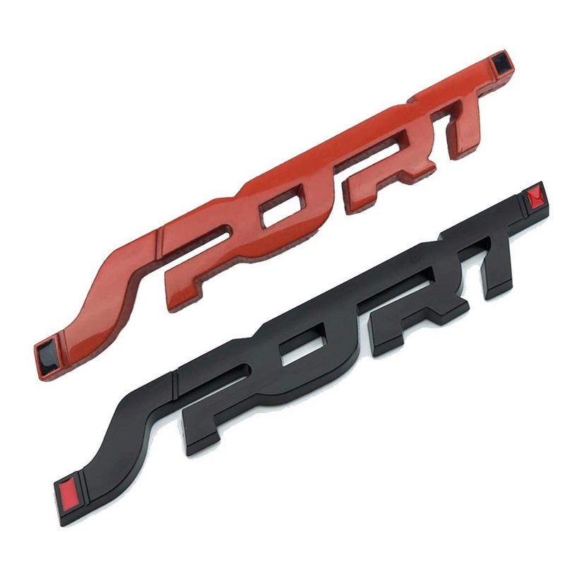 HUAPX 2Pack Metal Car Sport Sticker 3D Premium Car Side Fender Rear Trunk Emblem Logo Badge Decals Compatible for Ford/Jeep/BMW/Dodge Ram/Cadillac/Chrysler/Toyota/Nissan/Chevrolet (Black) - Image 4